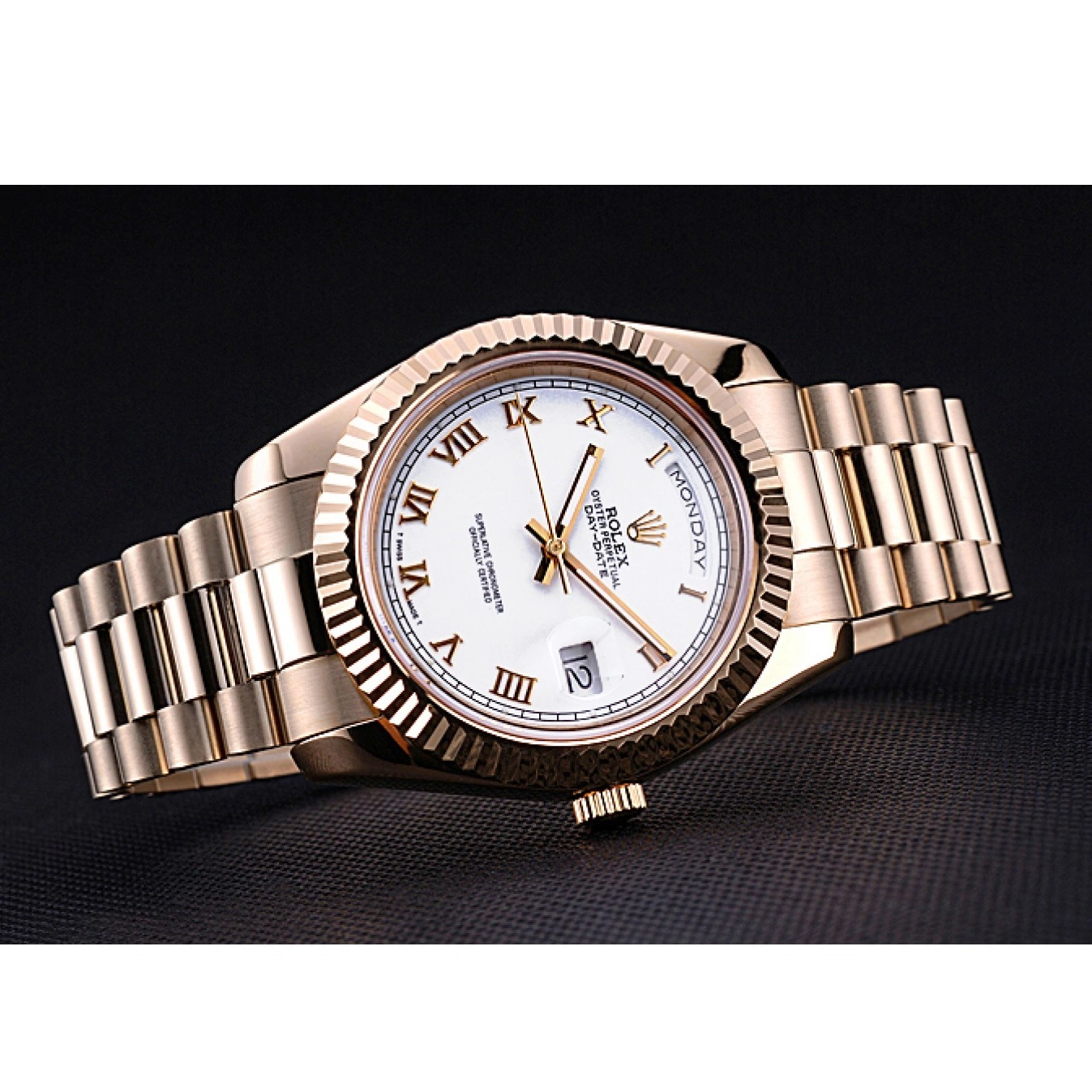Aaa replica watch 622546 Rolex Day-Date Dial Bracelet White Gold 0807